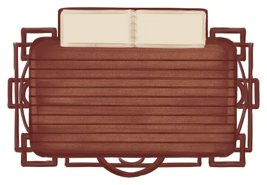Wooden bed